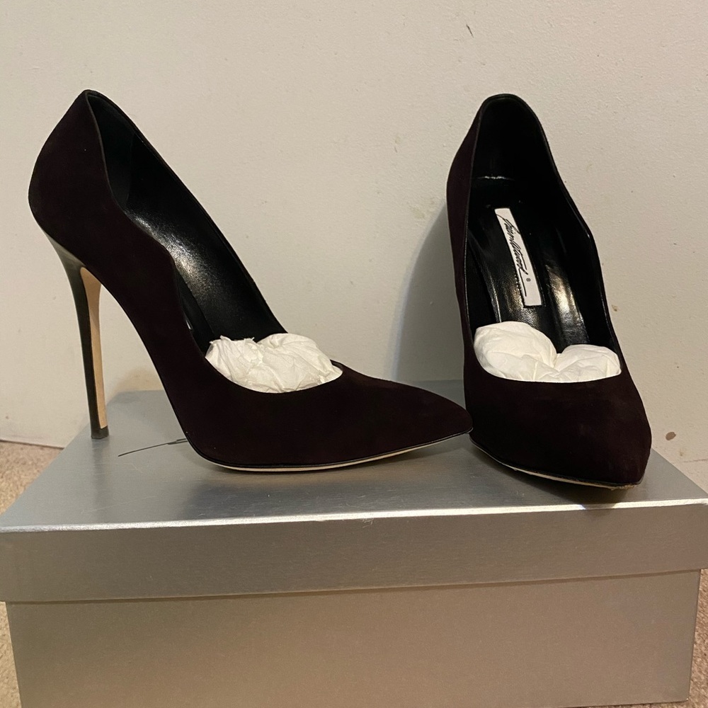 Brian Atwood Scarpa “Dark Wine” 120mm Pumps